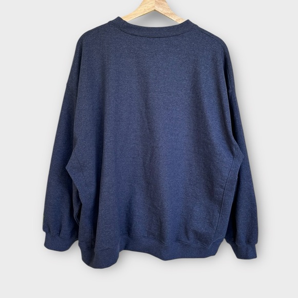 DAILY DRILLs Daily Crew Oversized Sweatshirt XS/S in Navy Blue/Tofu - Picture 2 of 6